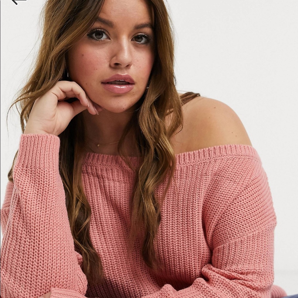 Sz 2X Pink ASOS CURVE sweater